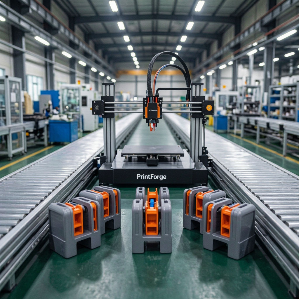 Production run of automotive cable clips